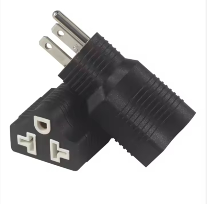 NEMA 5-15P auf 5-15R Winkelstecker-Adapter 15A 125V