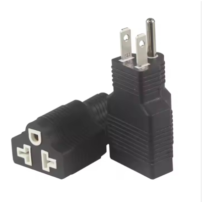 NEMA 5-15P auf 5-15R Winkelstecker-Adapter 15A 125V