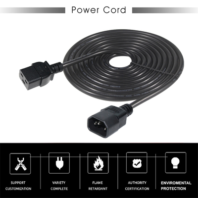 IEC C19 auf C14 Netzkabel 18-14AWG PVC-Mantel