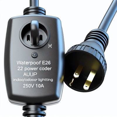 Wasserdichtes E26 Lampenhalter Stromkabel AU Stecker mit 303 Schalter für Innen-/Außenbeleuchtung 250V 10A