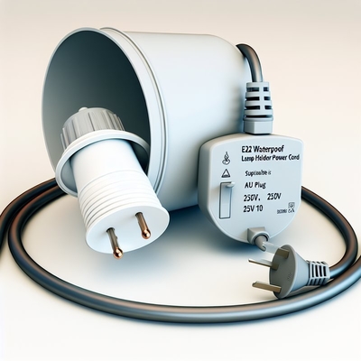 Wasserdichter E26 Lampenhalter AU Stecker mit 303 Schalter 250V 10A