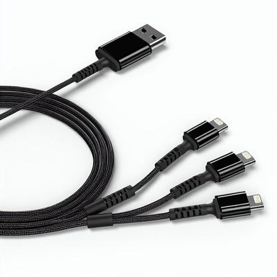 CE-zertifiziertes 3-in-1 USB-Ladekabel mit Schnellladung 15W