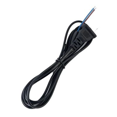 NEMA 1-15P 2-Polig unpolarisierter Stecker auf abisoliertes, verzinntes Ende Stromkabel für kundenspezifische Stromanwendungen