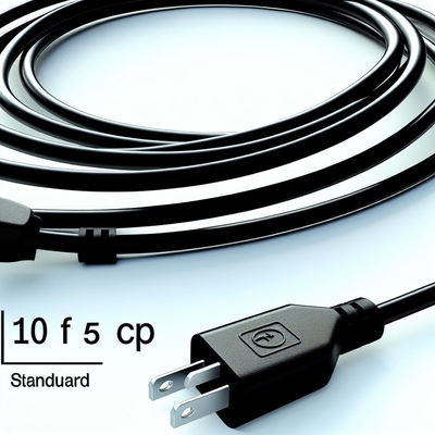 10FT C5 Laptop-Netzkabel für Standard-US-Steckdosen