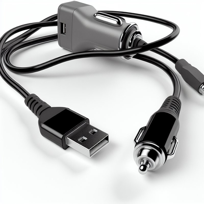 5V bis 12V USB-Autoadapterkabel mit Zigarettenanzünderanschluss