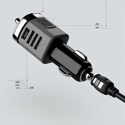 5V bis 12V USB-Autoadapterkabel mit Zigarettenanzünderanschluss
