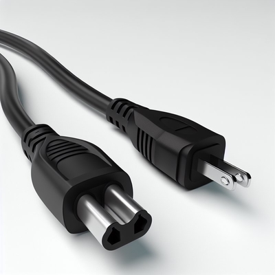 10FT Laptop-Stromkabel C7 nicht polarisiert für Bürogeräte