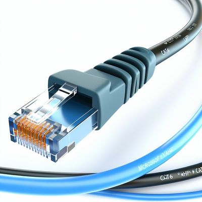 CAT6 Flaches FTP geschirmtes Ethernet-Kabel mit Knickschutztülle