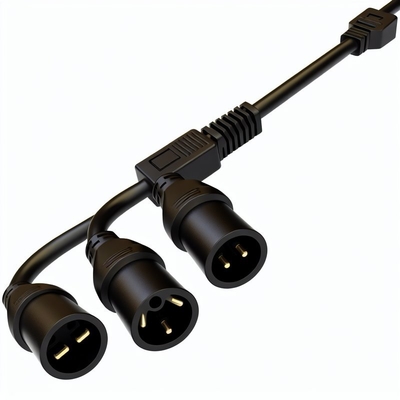 C20- bis C13-Leistungsscheiderkabel 6ft 250V Schwarz PVC