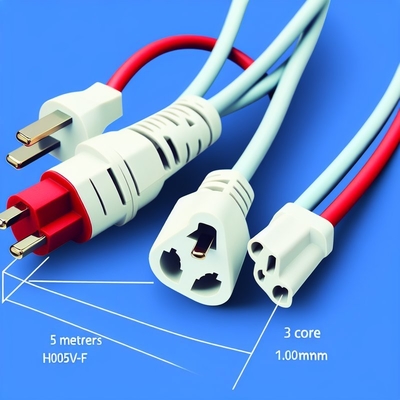 UK Stecker-Stromkabel 0,5 m H05VV-F 3-Kernkabel für Haushaltsgeräte