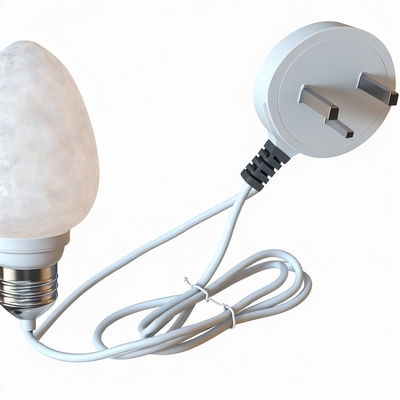 UK 3-Pin Stecker auf E27 Salzlampenfassung Netzkabel 6ft H03VVH2-F