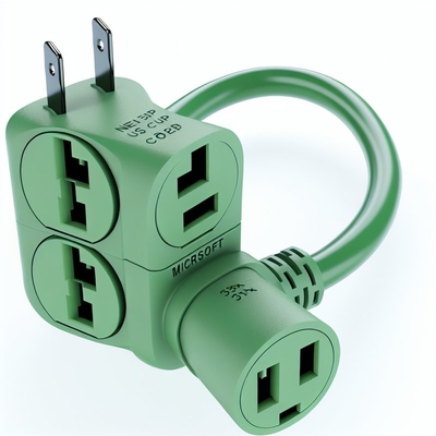 NEMA 5-15P bis 5-15R Stromkabel 3 Steckdosen 1M US Stecker
