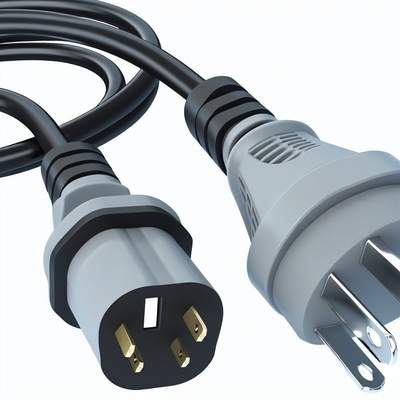 NEMA 5-15P bis IEC C5 Stromkabel 14AWG 250V 16A Schwarz