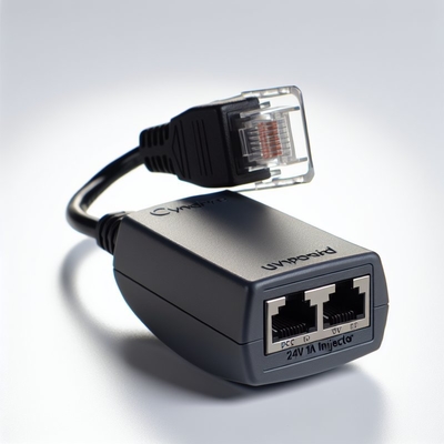 UK Stecker 24V 1A POE-Injektor mit 2 RJ45-Anschlüssen für IP-Kamera