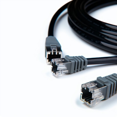 7,6 m schwarzes RJ11 Telefonkabel 4P4C 4P2C Verlängerungskabel