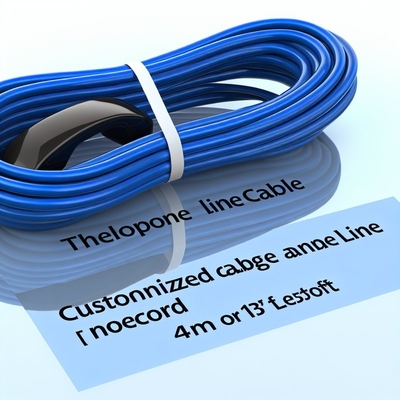 Kundenspezifisches RJ9 RJ11 RJ12 Telefonkabel 4P4C 28AWG PVC