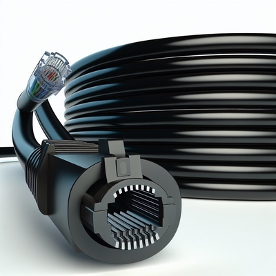 RJ11 RJ12 Spirale Telefonkabel 6ft 24AWG 350MHz abgeschirmt