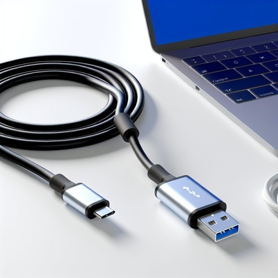 28AWG 1P 24AWG 2C Einziehbares USB Typ C Schnellladekabel