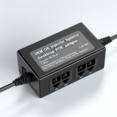 48V POE-Injektorsplitter mit 2 Ethernet-Ports 10/100/1000Mbps