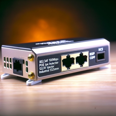 802.3af 12V POE Splitter mit DC Jack USB-C 100Mbps