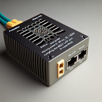 48V bis 24V 12V 5V POE Splitter mit 2 RJ45-Anschlüssen 1 Gbps