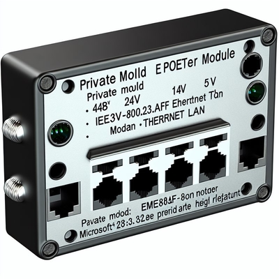 48V bis 24V 12V 5V POE Splitter mit 2 RJ45-Anschlüssen 1 Gbps