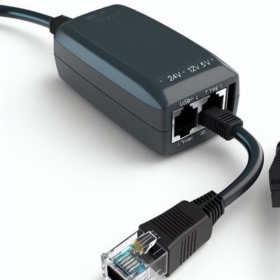 48 V bis 24 V 12 V 5 V POE Splitter mit RJ45-Anschluss 1 Gbps