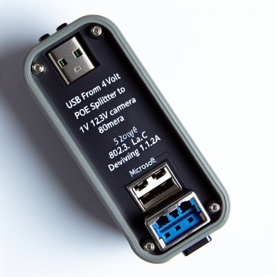 48V bis 12V POE Splitter IEEE802.3af mit RJ45 und Gleichstromkabel