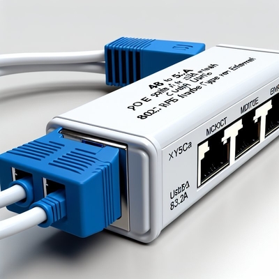48V-auf-5V-2,4A-PoE-Splitter mit USB- und RJ45-Ausgängen IEEE 802.3af
