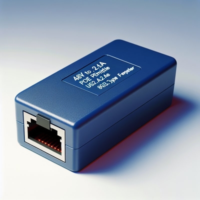 48V-auf-5V-2,4A-PoE-Splitter mit USB- und RJ45-Ausgängen IEEE 802.3af