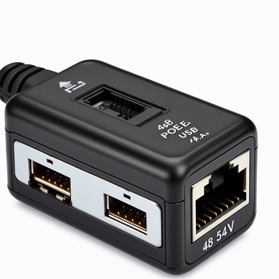 48V-auf-5V-2,4A-PoE-Splitter mit USB- und RJ45-Ausgängen IEEE 802.3af