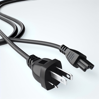 NEMA5-15P bis C13 AC Stromkabel 1,8 m Schwarz Weiß 7A-15A