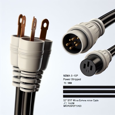 NEMA 5-15P auf 5-15R Netzkabel 0,5m SJT 16AWG 125V 15A
