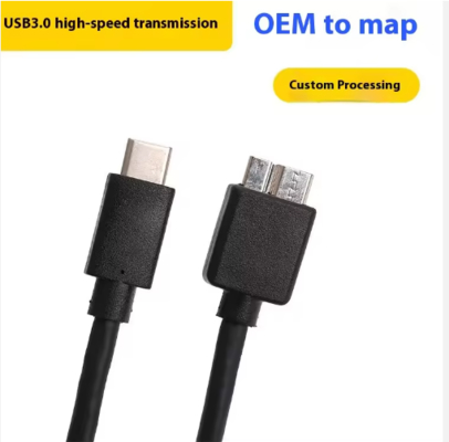 Braided Nylon USB C to Micro B 3.0 Cable for HDD SSD 5Gbps