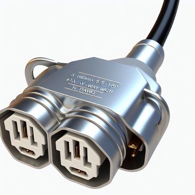 NEMA 5-15P zu 3-Wege 5-15R Leistungssplitter SJTW 16AWG