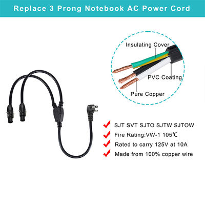 14AWG NEMA 5-15P auf Dual PowerCON Y-Splitter Kabel