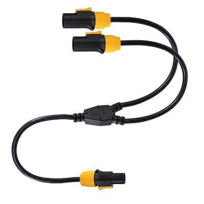 PowerCON Y-Splitter Kabel Stecker auf 2 Buchsen 12AWG 20A 125V