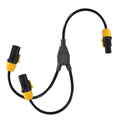 PowerCON Y-Splitter Kabel Stecker auf 2 Buchsen 12AWG 20A 125V