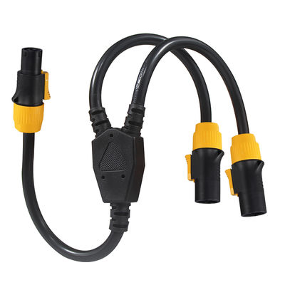 PowerCON Y-Splitter Kabel Stecker auf 2 Buchsen 12AWG 20A 125V
