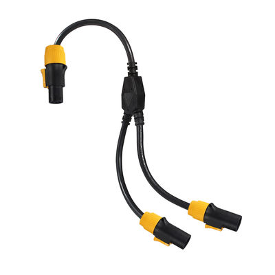 PowerCON Y-Splitter Kabel Stecker auf 2 Buchsen 12AWG 20A 125V