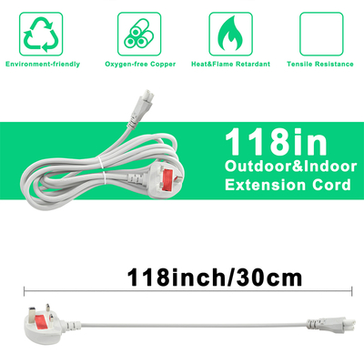 Graue UK bis C5 Stromkabel 1,5 M 3-Stift Kleeblatt Kabel 250V 2,5A