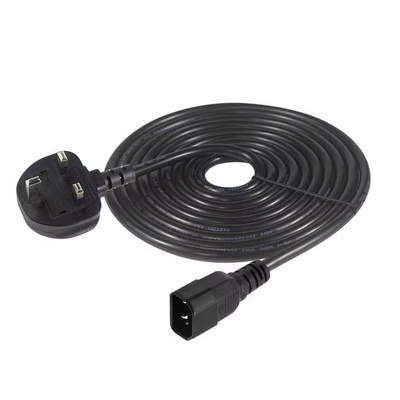 Verriegelung der UK-Steckdose an die IEC-C14-Stromleitung 1,8M 10A 250V