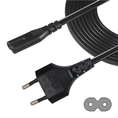 EU 2-Pin auf C7 Netzkabel 2,5A 250V für Elektronik
