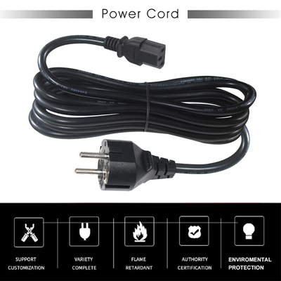 VDE 250V H05VV-F 3G1.0mm2 Schuko auf C13 Stromkabel