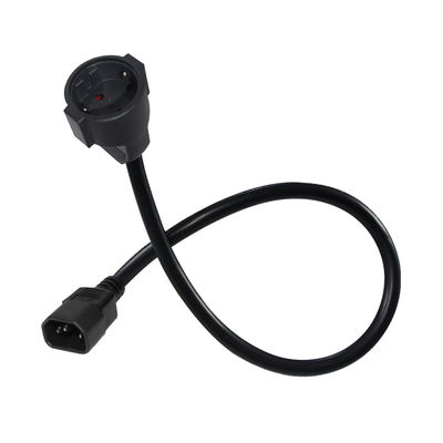 VDE CE-geprüftes IEC C14 auf Schuko Adapterkabel H05VV-F 3G1,0mm²