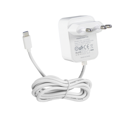 12V 1A EU-USB-C-Power-Adapter mit 1m Kabel