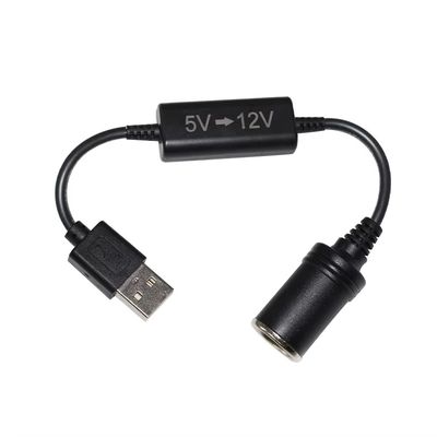 5V-auf-12V-USB-Adapter-Aufwärtswandlerkabel mit Zigarettenanzünder-Buchse, Booster-Kabel für Auto-DVR, GPS, Kamera, Router, Lüfter, LED
