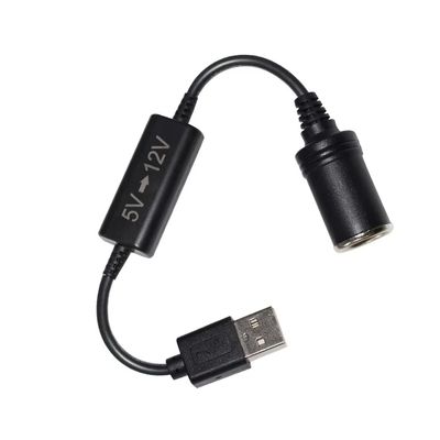 5V-auf-12V-USB-Adapter-Aufwärtswandlerkabel mit Zigarettenanzünder-Buchse, Booster-Kabel für Auto-DVR, GPS, Kamera, Router, Lüfter, LED