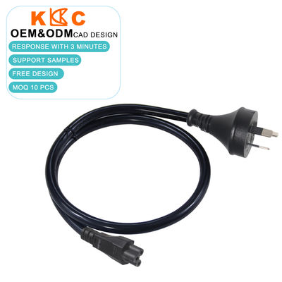 SAA-zertifizierte 3-Pin-AU-Stecker für IEC C5 Stromkabel 10A/250V Wechselstromkabel 1,8 m Schwarz