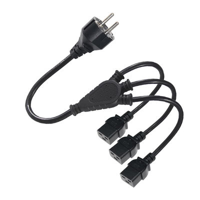 Erweiterung Schuko Stecker zu 3X C19 weibliche Steckdose 16A Eu Stromkabel mit genehmigt